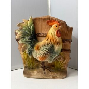 Vintage Wall Pocket Japan Rooster Tilso Ceramic